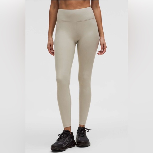 Lululemon Fleece High-Rise Running Tight 28" Riverstone - Picture 1 of 3